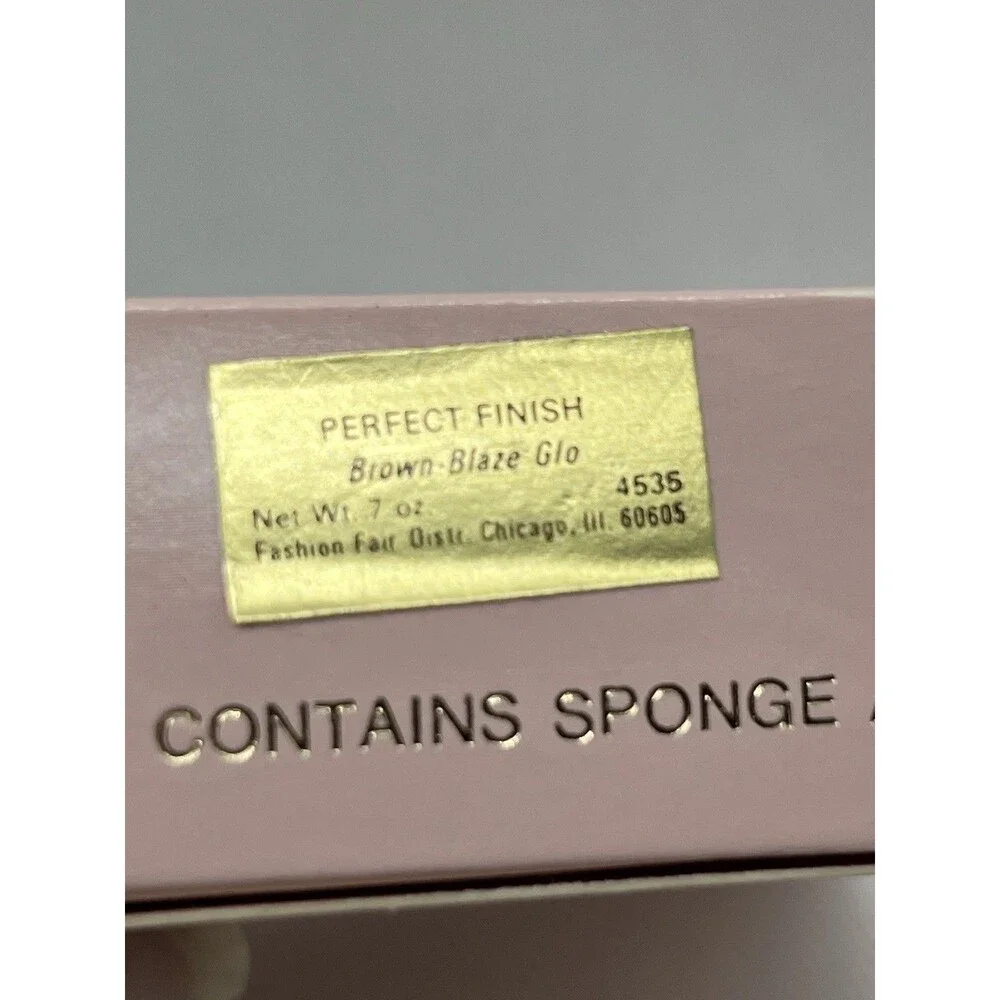 VTG FASHION FAIR Perfect Finish BROWN BLAZE GLO CREME MAKEUP #4535 .7oz NIB NOS